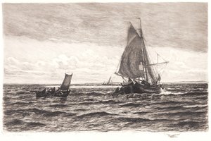 Fischerboot und Ruderboote