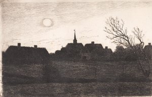 Hornbæk Kirche, Sommerabend von Carl Locher