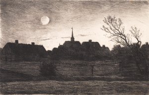 Hornbæk Kirche, Sommerabend von Carl Locher