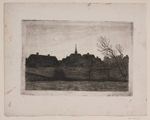 Hornbæk Kirche, Sommerabend von Carl Locher