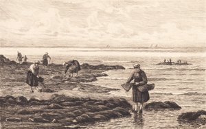 Garnelenfischer in der Bretagne
