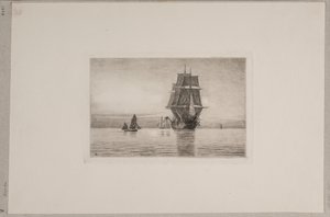 Stiller Abend in der Nordsee von Carl Locher