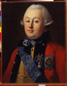 Porträt des Politikers und Militärs Grigori Orlow (1734-1783), Favorit der Kaiserin Katharina II.