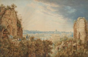 Ein Blick auf Rom vom Palatin, 1813-17 von Carl Ludwig Frommel