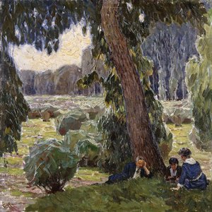 Entspannen in der Au von Carl Moll