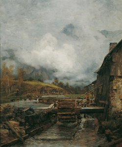 Wassermühle in Goisern (nach Emil Jakob Schindler) von Carl Moll