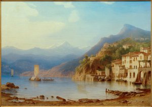 Ansicht von Varenna am Comer See von Carl Morgenstern