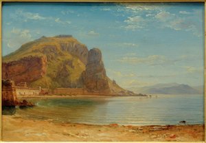 Terracina mit dem Fischfelsen von Carl Morgenstern