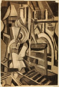 Abstrakt - Sitzende Figur von Carl Newman