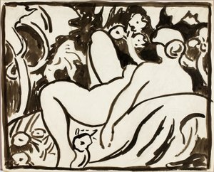 Liegender weiblicher Akt von Carl Newman