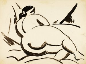 Liegender weiblicher Akt von Carl Newman