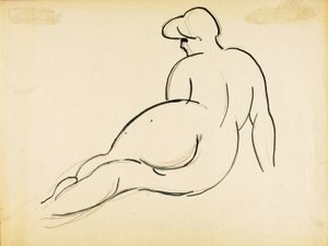 Liegender Akt, Rückansicht von Carl Newman