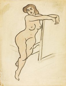 Sitzender weiblicher Akt von Carl Newman