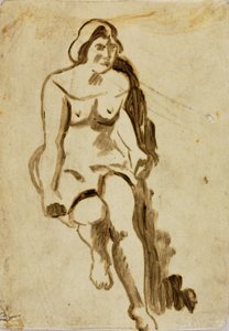 Sitzende Frau