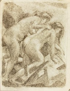 Zwei nackte weibliche Figuren von Carl Newman
