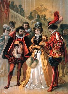 Aschenputtel auf dem Ball, Illustration für 