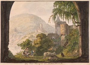 Die vier Burgen von Neckarsteinach von Carl Philipp Fohr