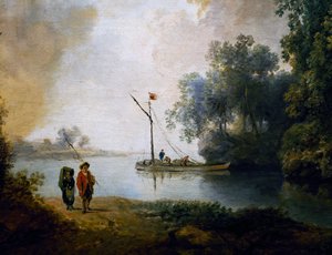 Landschaft mit Fluss, ca. 1780 (Detail)