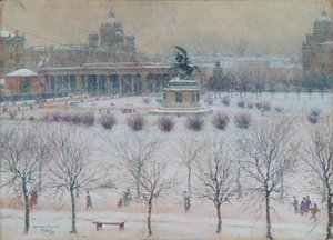 Der äußere Burgplatz in Wien im Winter