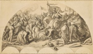 Rudolf I. von Habsburg an der Leiche Przemysl Ottokars II. von Böhmen