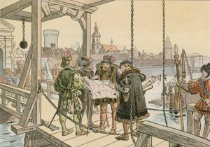 John George mit den Plänen für die Zitadelle von Spandau im Jahr 1580 von Carl Rohling