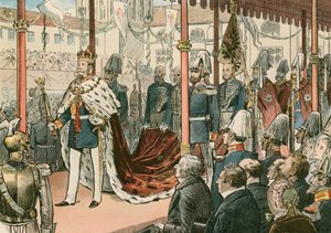 Die Krönung von Wilhelm I., König von Preußen und erster Deutscher Kaiser (1797-1888), in Königsberg 1861