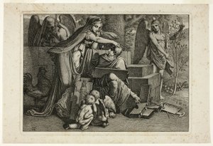 Allegorie der Kunst: Ein Jugendlicher inspiriert vom Geist der Kunst von Carl Russ
