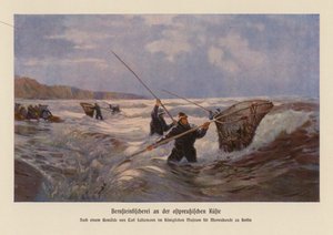 Bernstein sammeln in der Ostsee, Ostpreußen