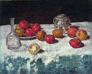 Stillleben mit Äpfeln, 1889 von Carl Schuch