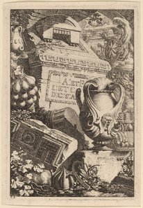 Fantasie eines antiken Grabes mit Fragmenten von Architektur und Skulptur von Carl Schütz