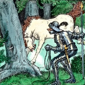 Brüder Grimm - Märchen - Das tapfere Schneiderlein, um 1910 von Carl Simon