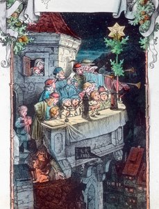 Ehre sei Gott in der Höhe, Illustration von Fritz Richter, Bilddatum: ca. 1930