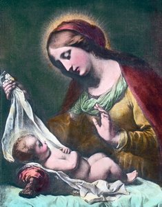 Madonna mit Kind, Gemälde (undatiert) von Carlo Dolci, Bilddatum: ca. 1900 von Carl Simon