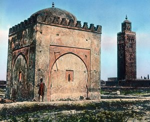 Marokko, Heiliges Grab bei einer Moschee, Bilddatum: ca. 1910