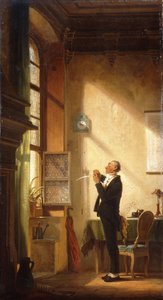 Ein Schriftsteller, der seine Feder schärft von Carl Spitzweg