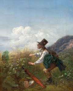 Der Schmetterlingsfänger (Botaniker) von Carl Spitzweg