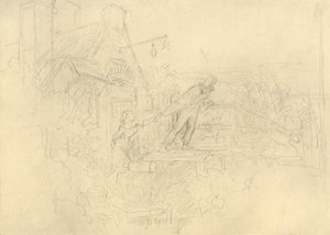 Der Zechpreller, Mitte bis Ende des 19. Jahrhunderts von Carl Spitzweg