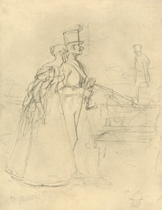 Die Begegnung, Mitte bis Ende des 19. Jahrhunderts, ca. 1924 von Carl Spitzweg