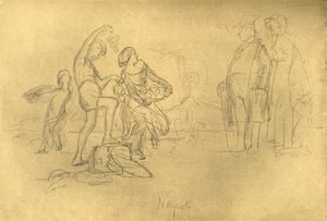Fremde in Italien, Mitte-Ende 19. Jahrhundert, ca. 1924 von Carl Spitzweg