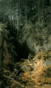 Schulkinder im Wald