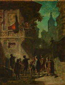 Spanische Serenade aus dem Barbier von Sevilla, ca. 1856 von Carl Spitzweg