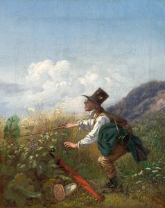 Der Schmetterlingsfänger Botaniker, um 1837 von Carl Spitzweg
