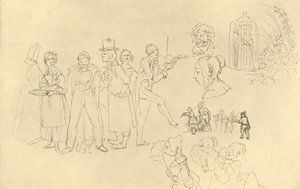 Verschiedene Typen, Mitte - spätes 19. Jahrhundert, um 1924 von Carl Spitzweg