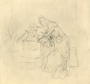 Zollvisitation II, Mitte bis Ende des 19. Jahrhunderts, ca. 1924 von Carl Spitzweg
