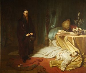 Seni am toten Körper von Wallenstein, 1855 von Carl Theodor von Piloty