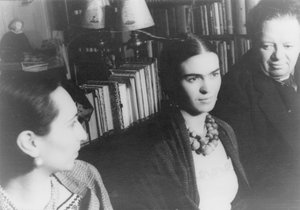 Frida Kahlo und Diego Rivera bei einem Besuch in New York von Carl Van Vechten