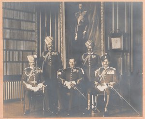 Indische und britische königliche indische Ordonnanzoffiziere