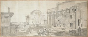 Die Hadriansbibliothek und die große Moschee in Athen von Carl Wilhelm Freiherr von Heideck