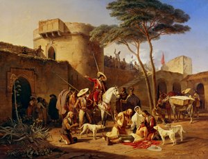 Spanische Guerillas in einem Fort von Carl Wilhelm Freiherr von Heideck