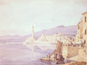 Der Hafen von Genua, 1835 von Carl Wilhelm Goetzloff